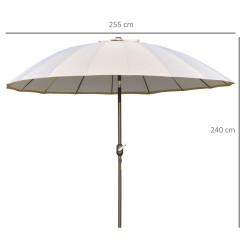 Зонт от солнца Outsunny 84D-103CW (Cream White) Thumb