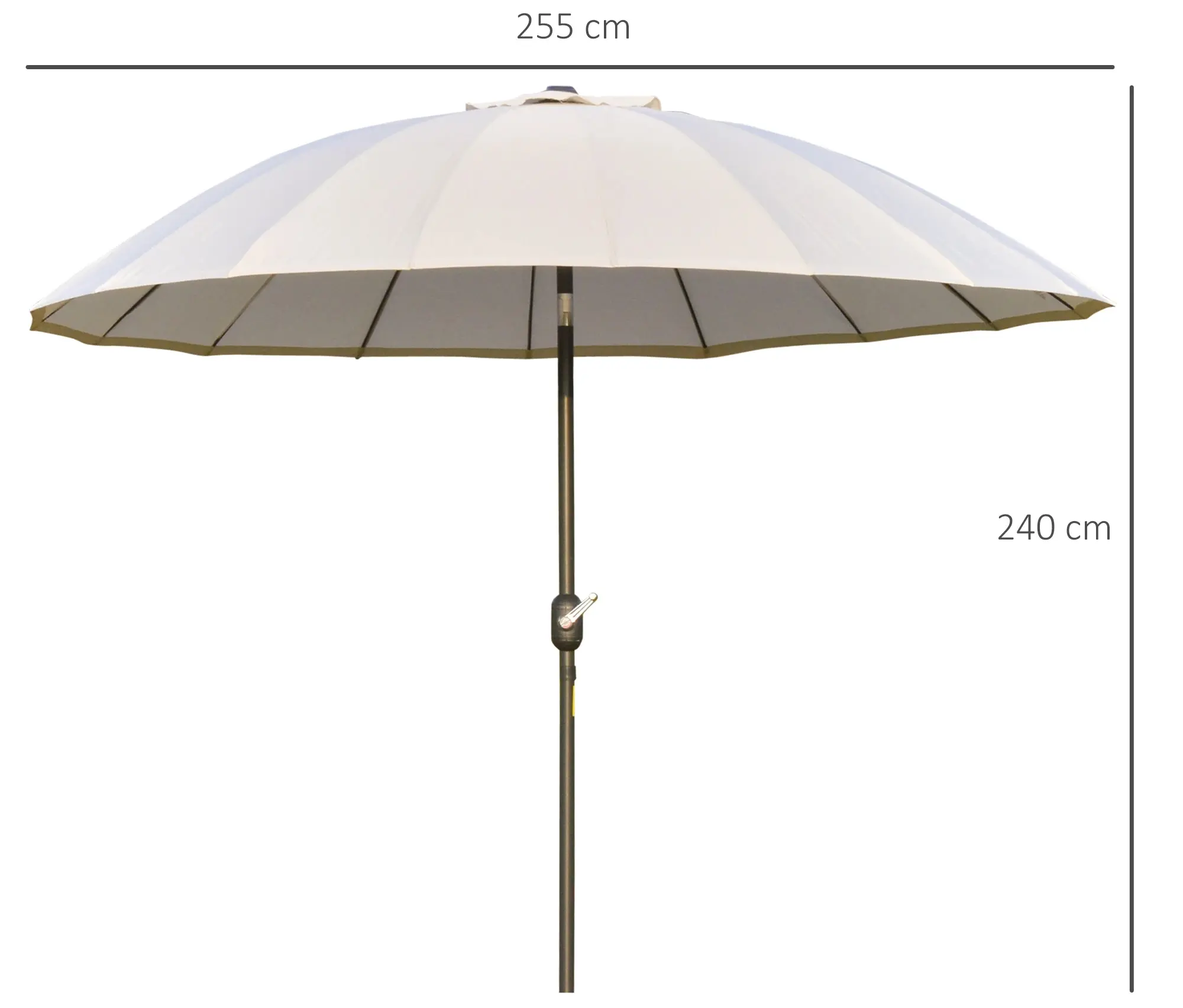Зонт от солнца Outsunny 84D-103CW (Cream White) - 6