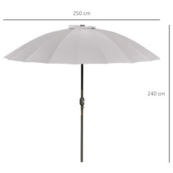 Зонт от солнца Outsunny 84D-103GY (Light Grey) Thumb