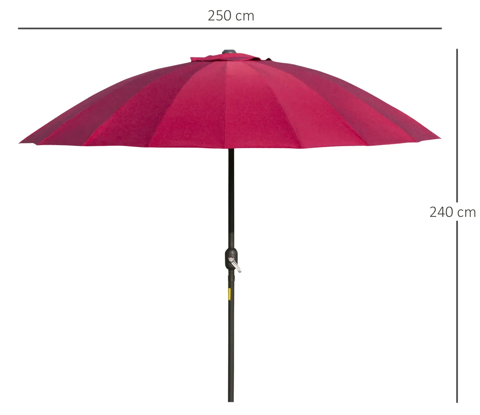 Umbrela de soare Outsunny 84D-103WR (Red) - 3