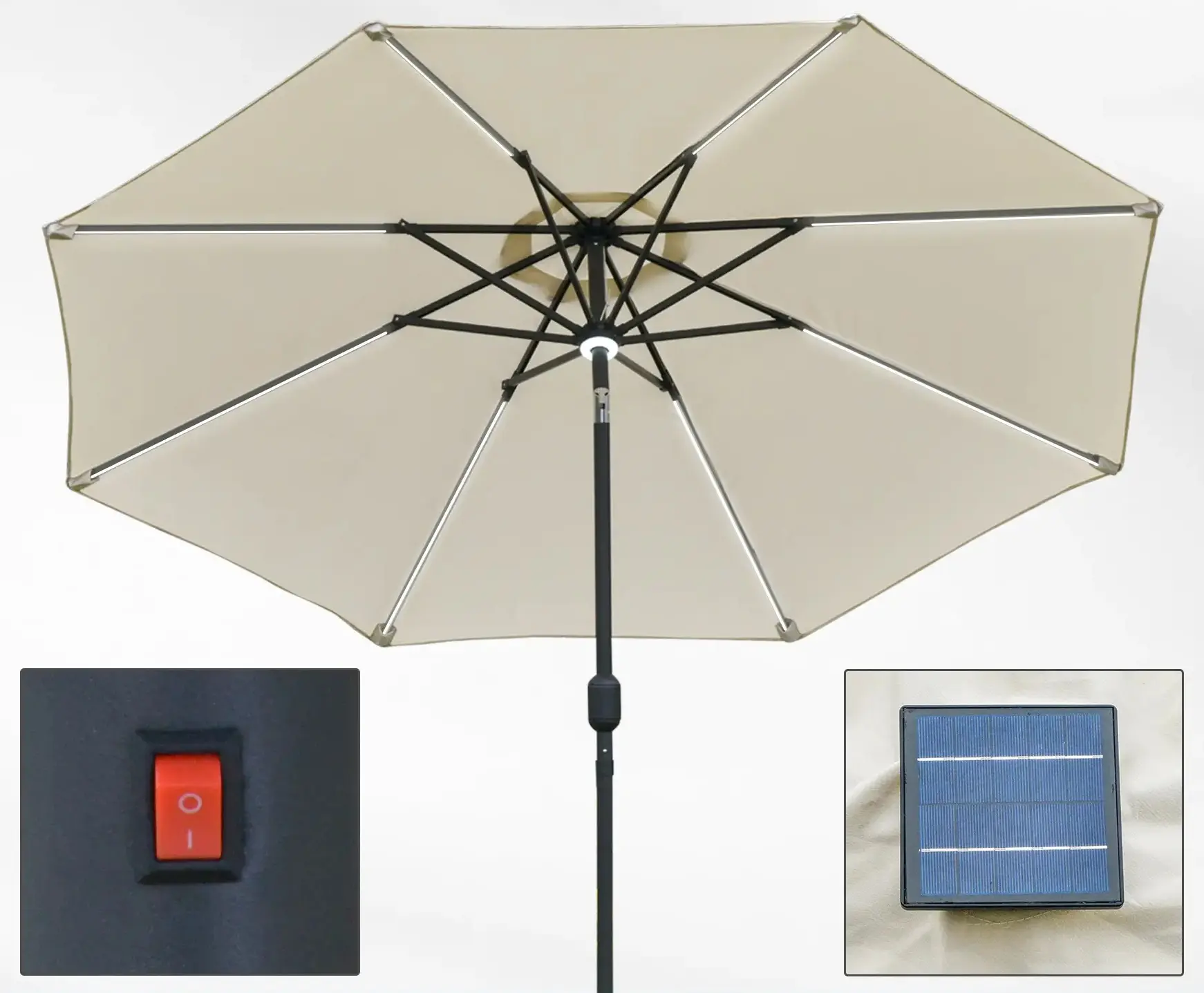 Зонт от солнца Outsunny 84D-105CW (Cream)