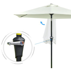 Umbrela de soare Outsunny 84D-117CW (Cream White) Thumb