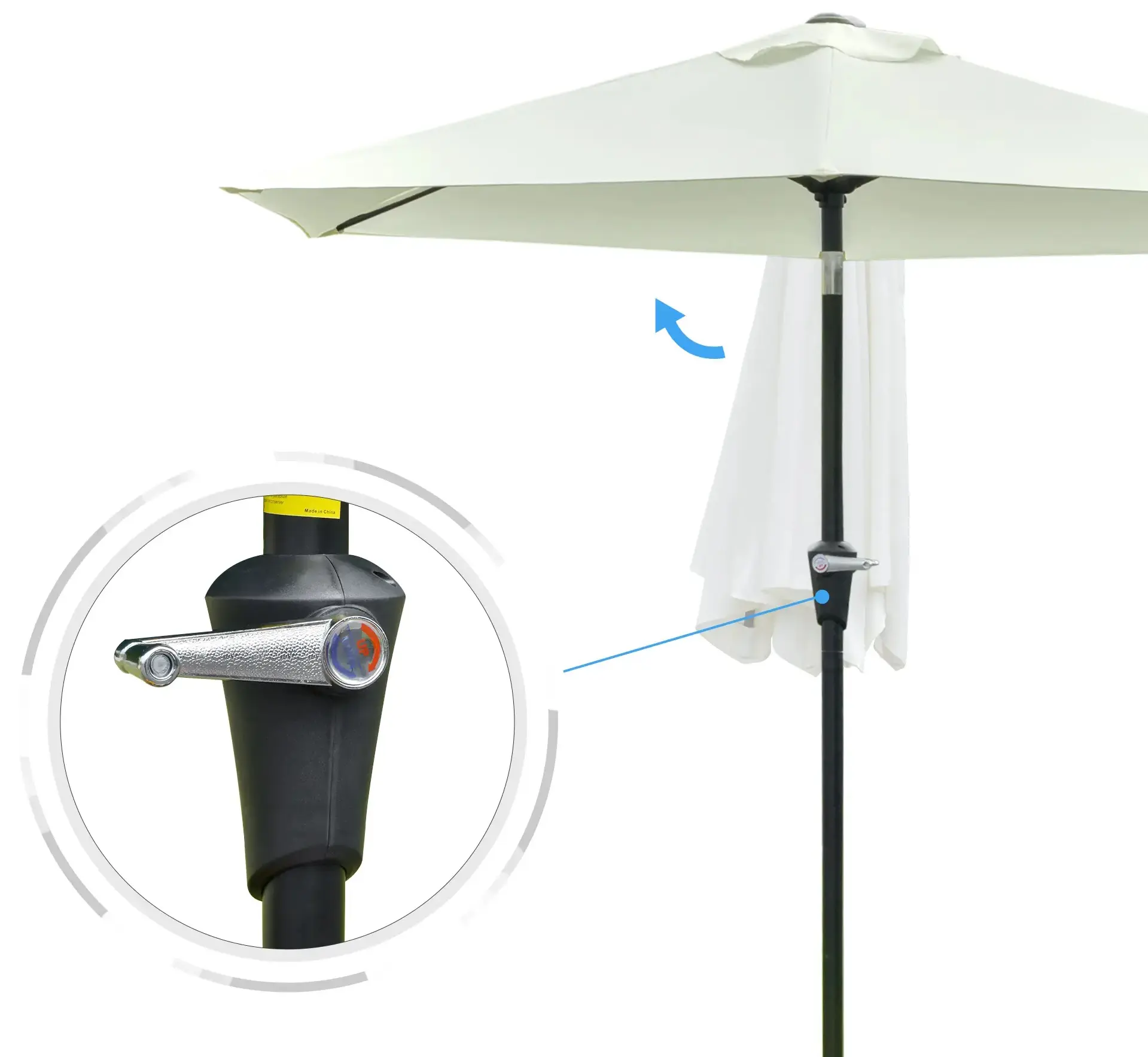 Umbrela de soare Outsunny 84D-117CW (Cream White) - 4