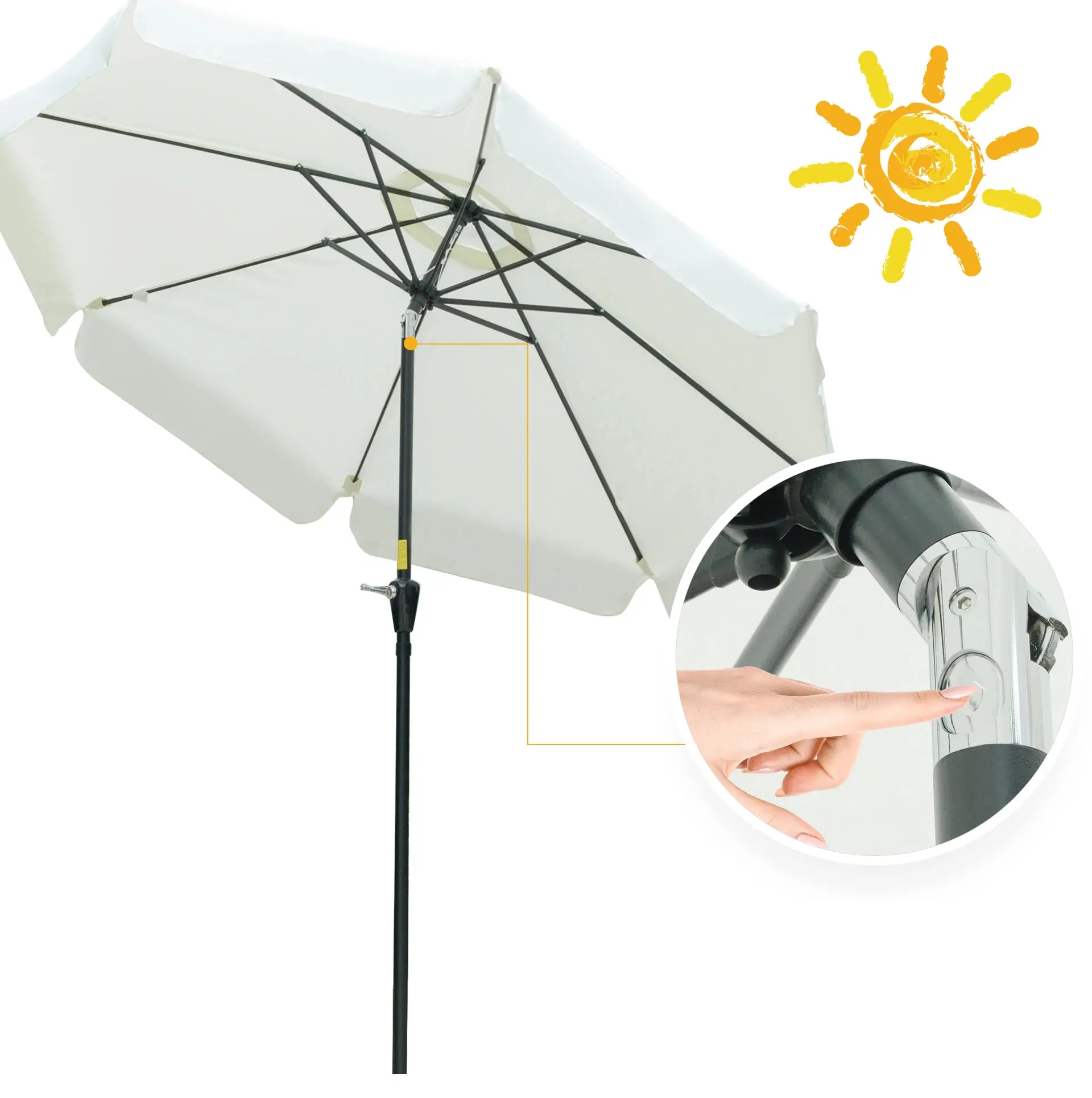 Зонт от солнца Outsunny 84D-157BG (Beige)