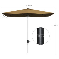 Зонт от солнца Outsunny 84D-158CF (Coffee) Thumb