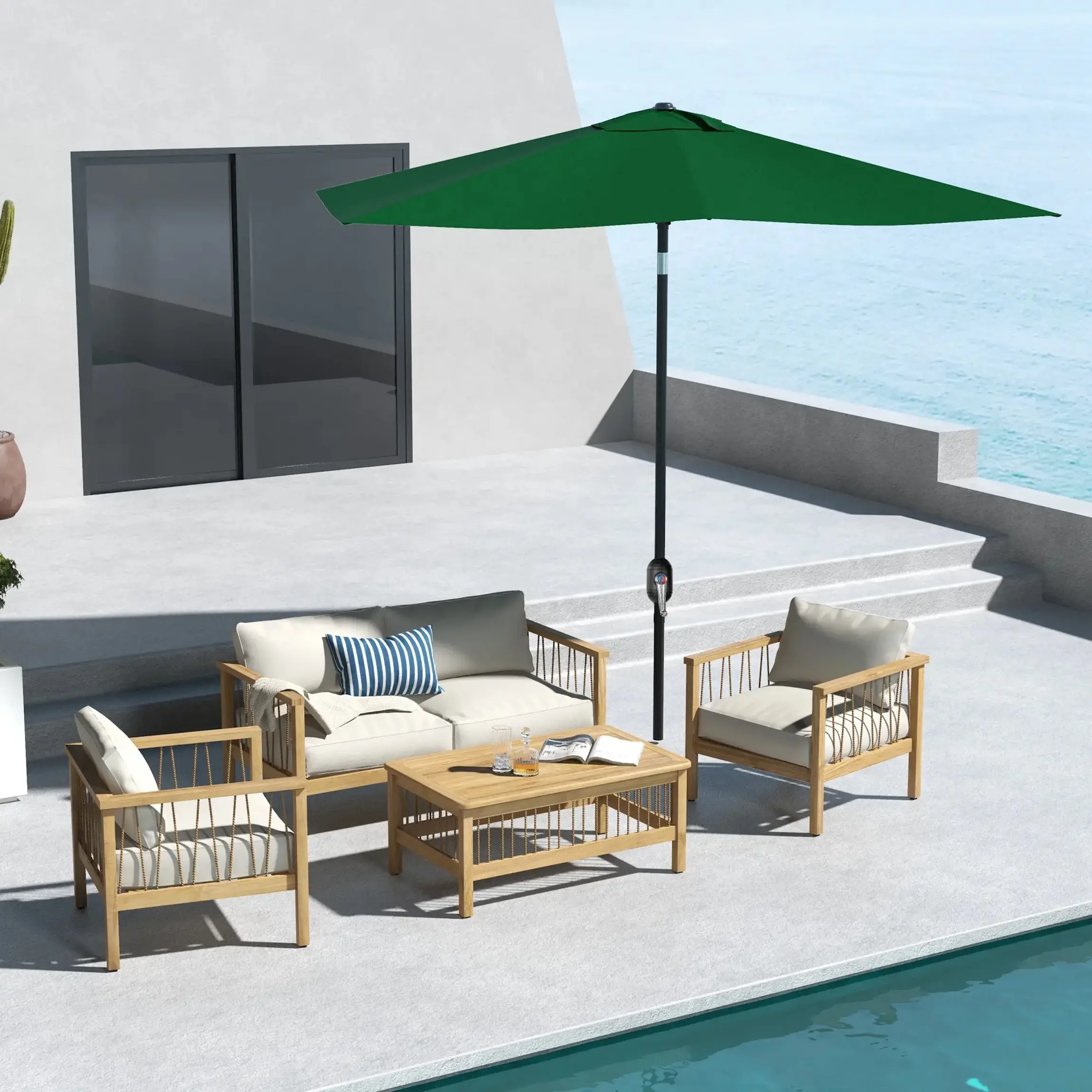 Umbrela de soare Outsunny 84D-158V01GN (Green) - 5