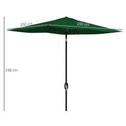 Umbrela de soare Outsunny 84D-158V01GN (Green) Thumb