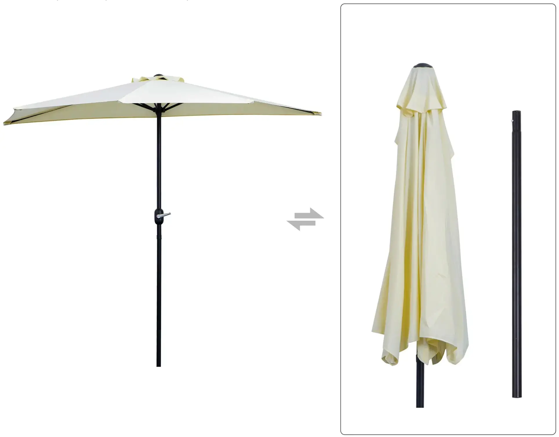 Umbrela de soare Outsunny 84D-174BG (Beige) - 4