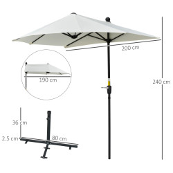 Зонт от солнца Outsunny 84D-175CW (Cream White) Thumb