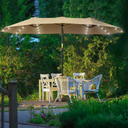 Зонт от солнца Outsunny 84D-178KK LED (Khaki) Thumb