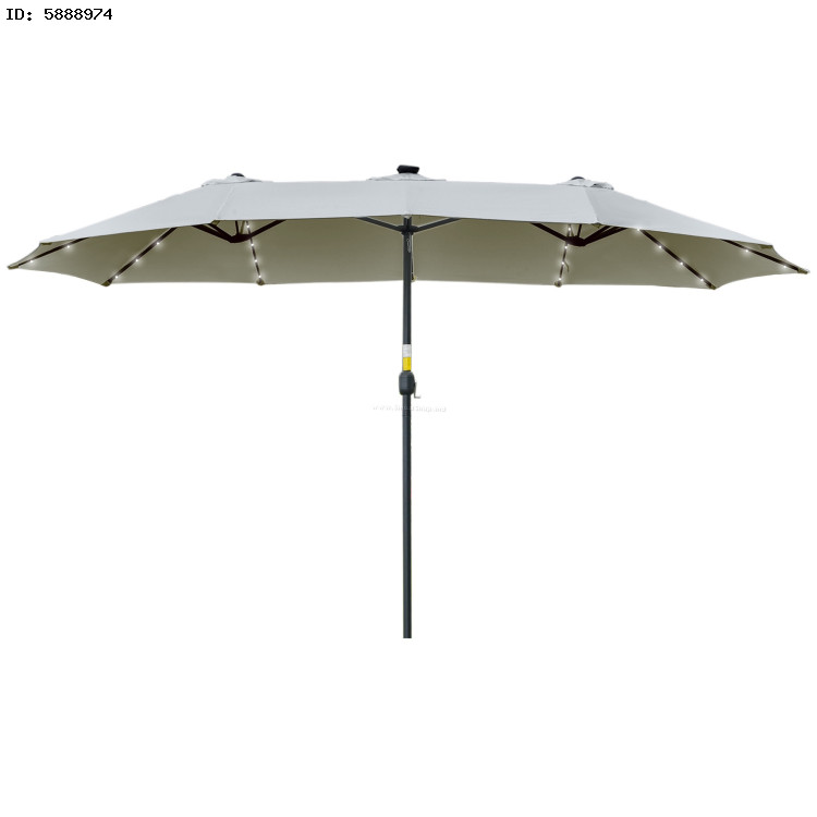 Umbrela de soare Outsunny 84D-178LG LED (Light Grey) cumpără în ...