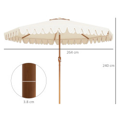Зонт от солнца Outsunny 84D-207V00CW (Cream White) Thumb
