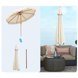 Зонт от солнца Outsunny 84D-207V00CW (Cream White) Thumb