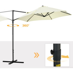 Umbrela de soare Outsunny 84D-209V00BG (Beige) Thumb