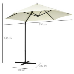 Umbrela de soare Outsunny 84D-209V00BG (Beige) Thumb