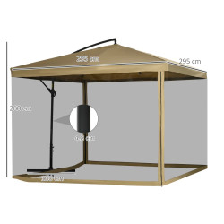 Зонт от солнца Outsunny 84D-211V00BG (Beige) Thumb