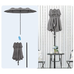 Зонт от солнца Outsunny 84D-217V00GY (Grey) Thumb