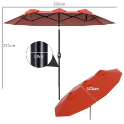 Зонт от солнца Outsunny 84D-217V00WR (Red) Thumb