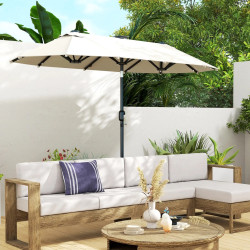 Зонт от солнца Outsunny 84D-222V00BG LED (Beige) Thumb