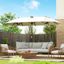 Зонт от солнца Outsunny 84D-222V00BG LED (Beige) Thumb