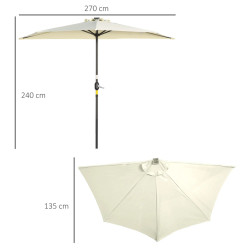 Umbrela de soare Outsunny 84D-231V00BG (Beige) Thumb