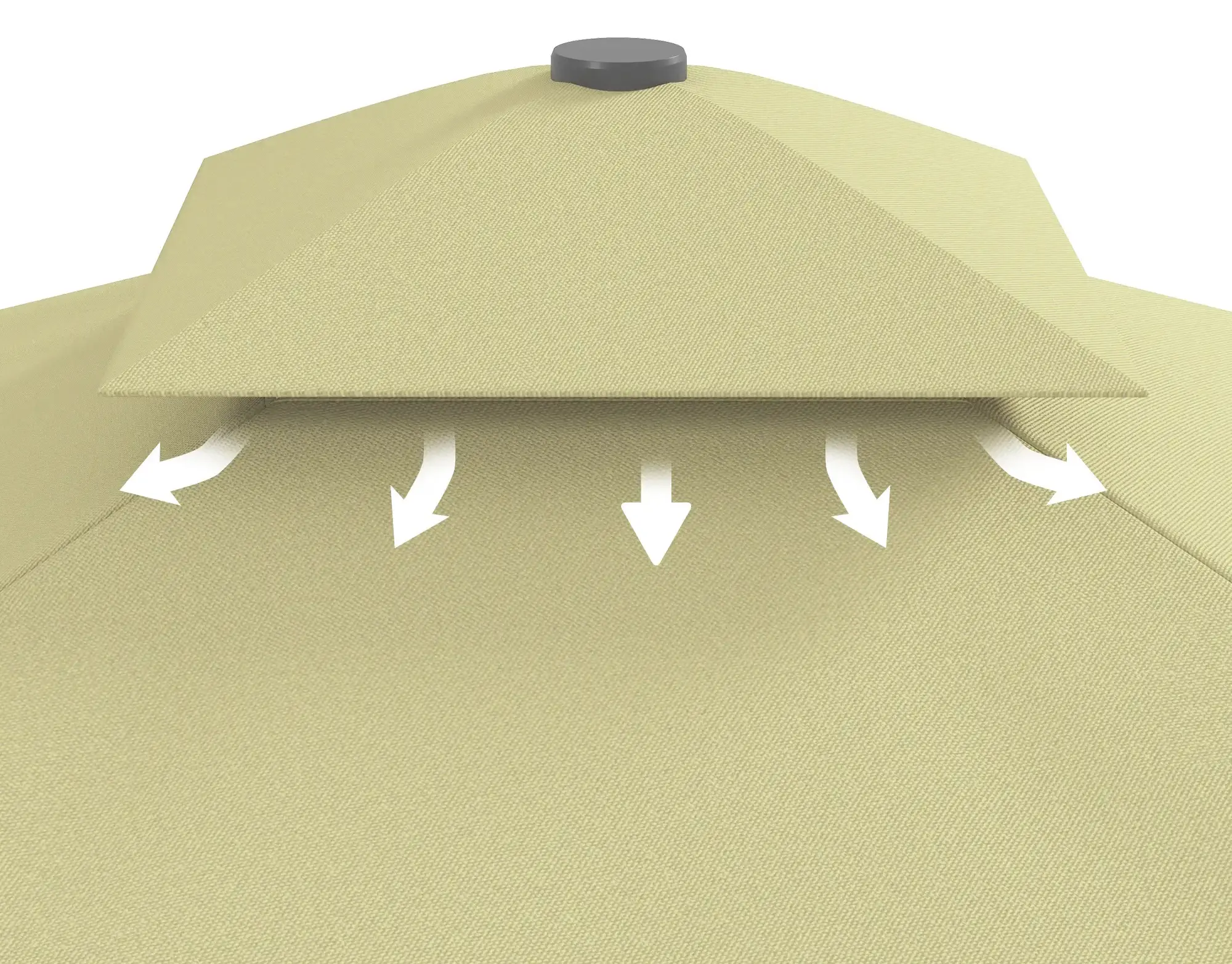 Зонт от солнца Outsunny 84D-267V00BG (Beige) - 4