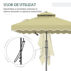 Зонт от солнца Outsunny 84D-267V00BG (Beige) Thumb