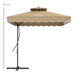Зонт от солнца Outsunny 84D-267V00KK (Khaki) Thumb