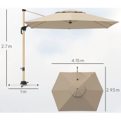 Зонт от солнца Outsunny 84D-339V00KK (Khaki) Thumb
