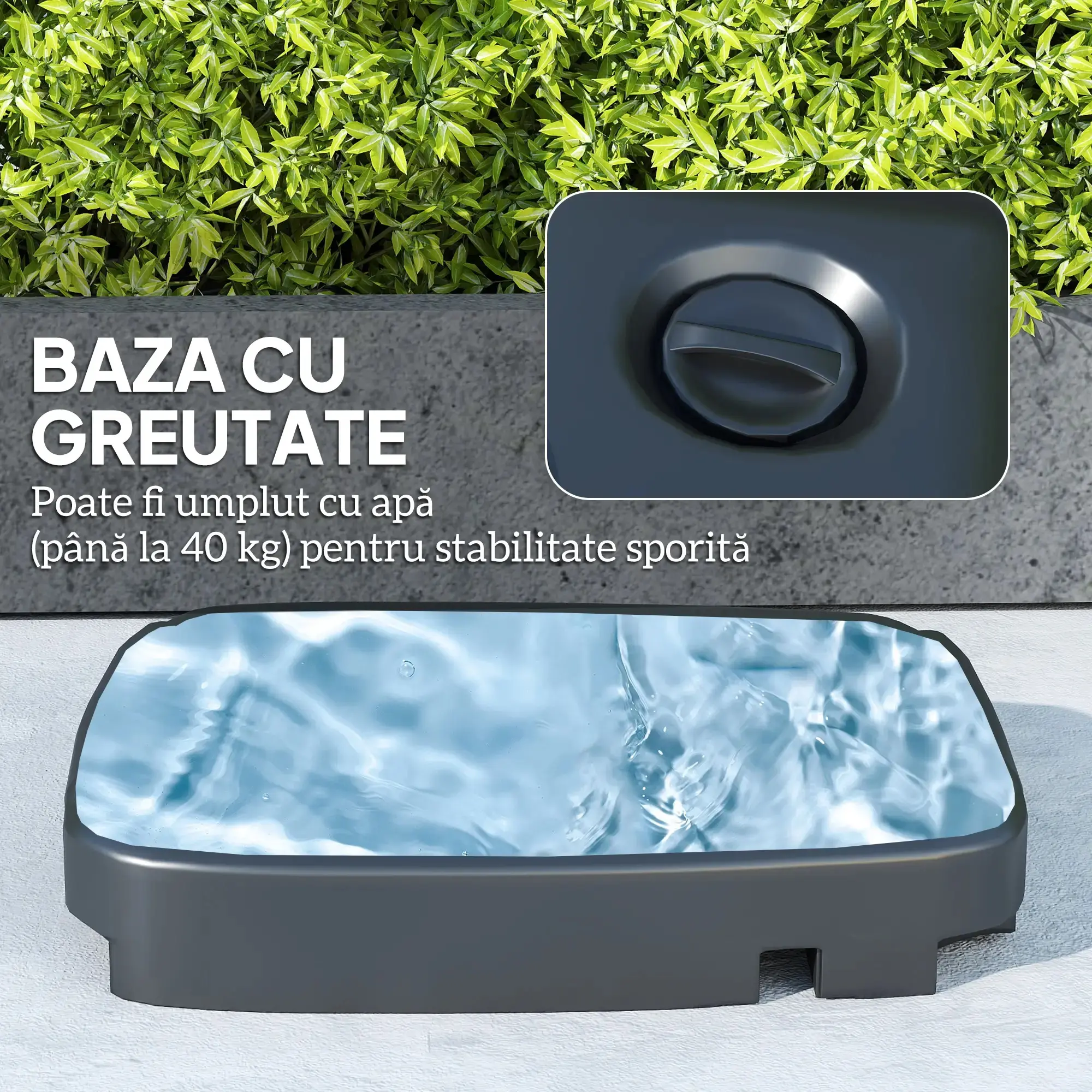 Зонт от солнца Outsunny 84D-341V00CG (Grey) - 4