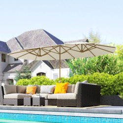 Umbrela de soare Outsunny 84D-344V00BG (Beige) Thumb