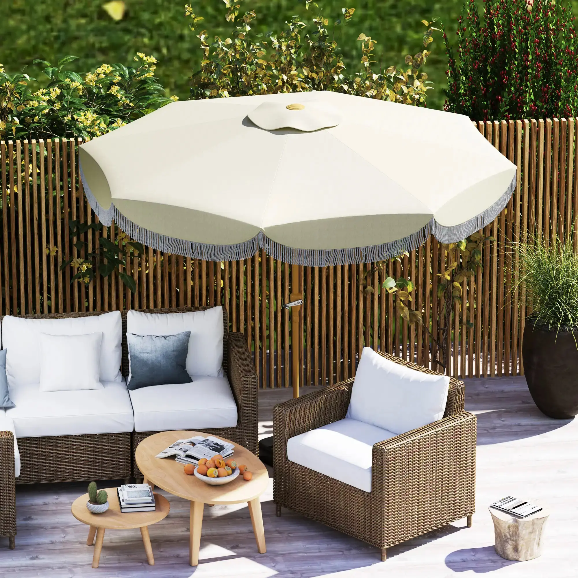 Зонт от солнца Outsunny 84D-397V00BG (Beige) - 6