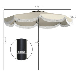 Umbrela de soare Outsunny 84D-397V00LG (Light Grey) Thumb