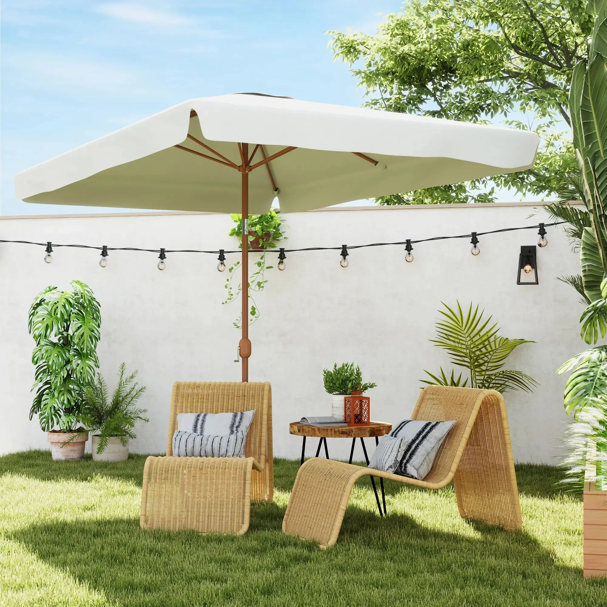 Зонт от солнца Outsunny 84D-420V00CW (Cream White) - 8