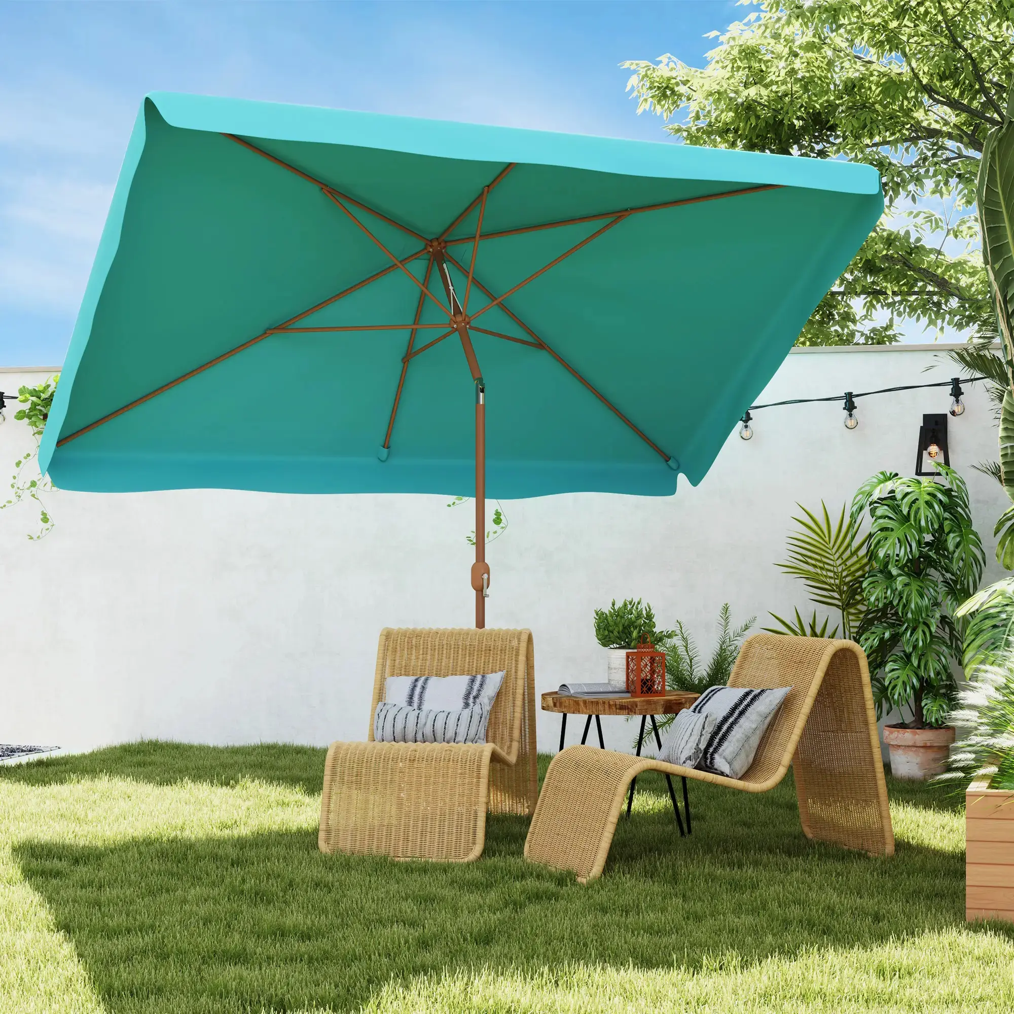 Umbrela de soare Outsunny 84D-420V00TU (Turquoise) - 8