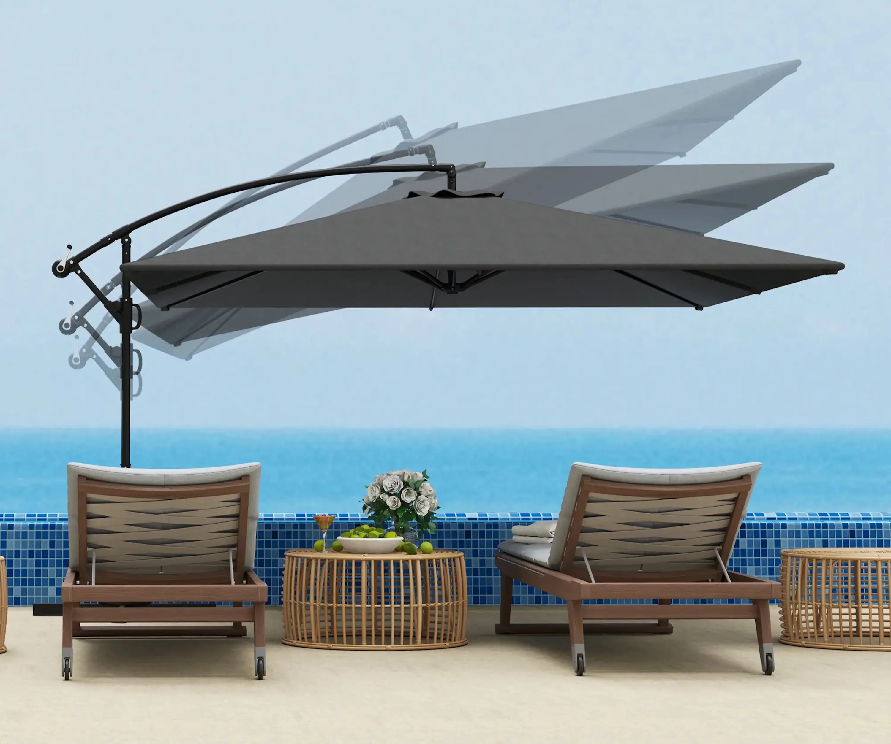 Umbrela de soare Outsunny 84D-421V00GY (Grey) - 2