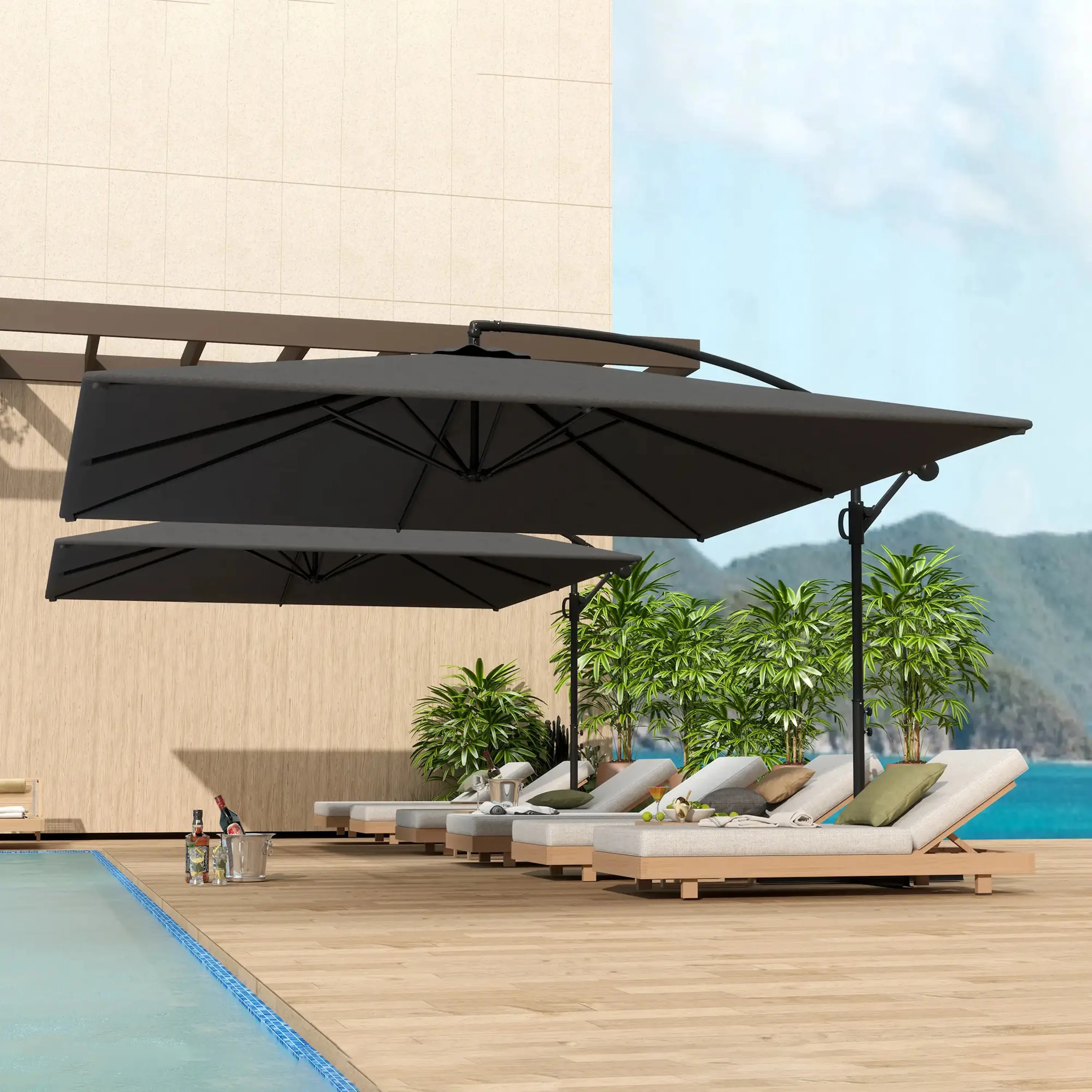 Umbrela de soare Outsunny 84D-421V00GY (Grey) - 3