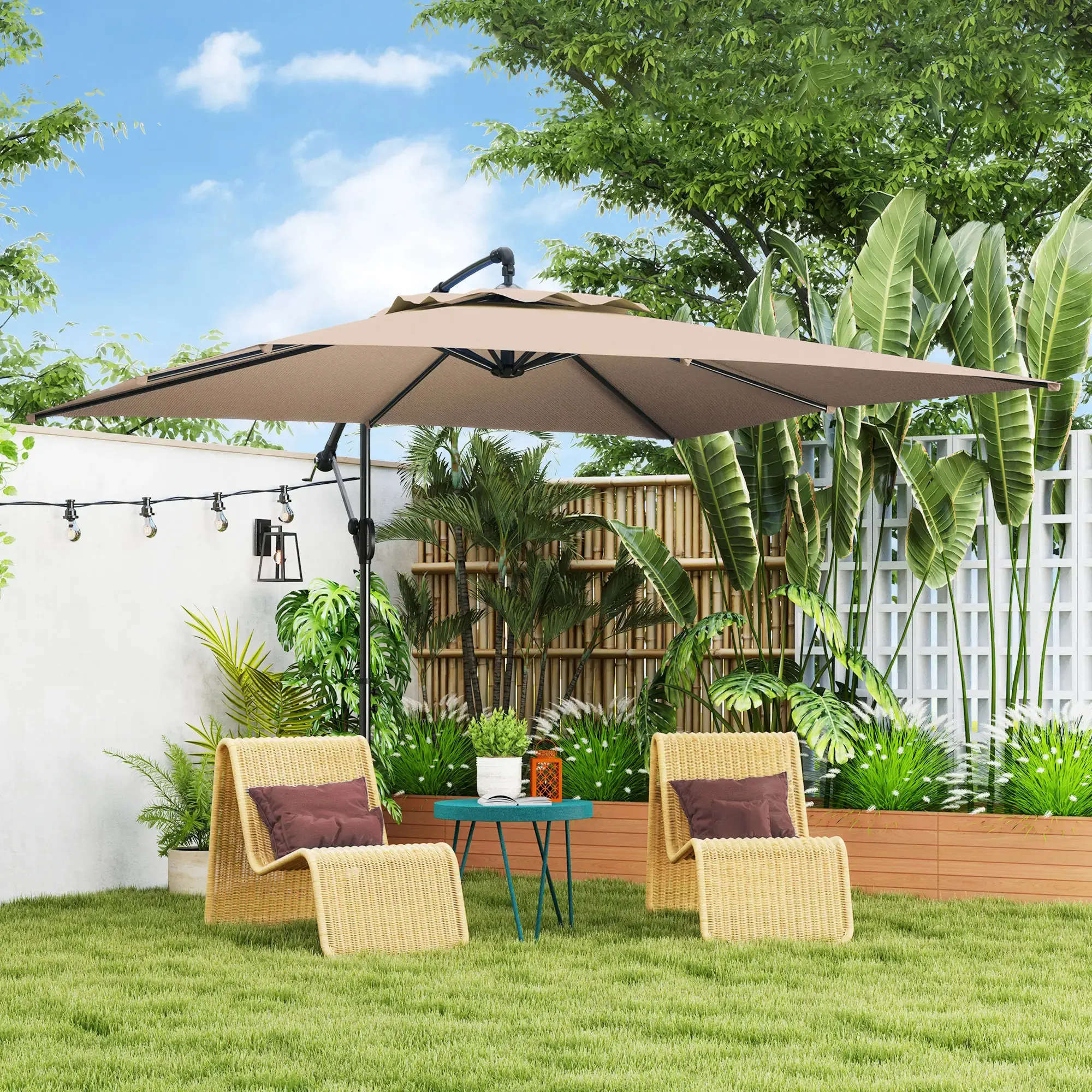 Зонт от солнца Outsunny 84D-423V00KK (Khaki) - 8