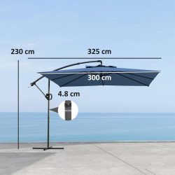 Зонт от солнца Outsunny 84D-423V00LB (Blue) Thumb