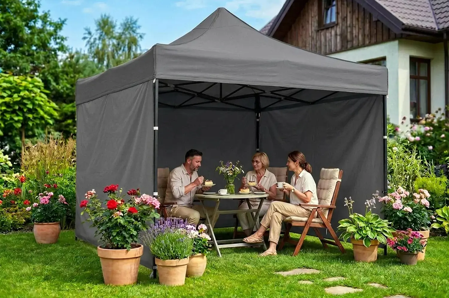 Садовый павильон Plonos 430001 (Grey) - 9