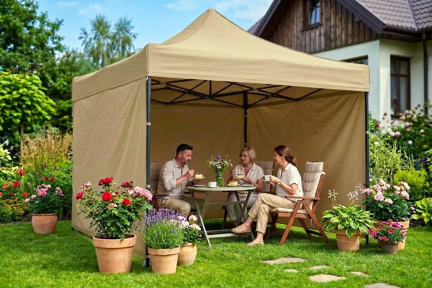 Pavilion de gradina Plonos 430002 (Beige) - 12