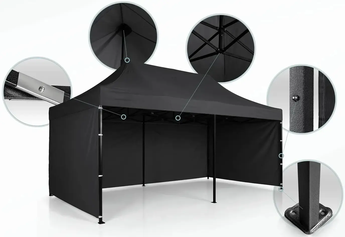 Pavilion de gradina Plonos 430100 (Black) - 7