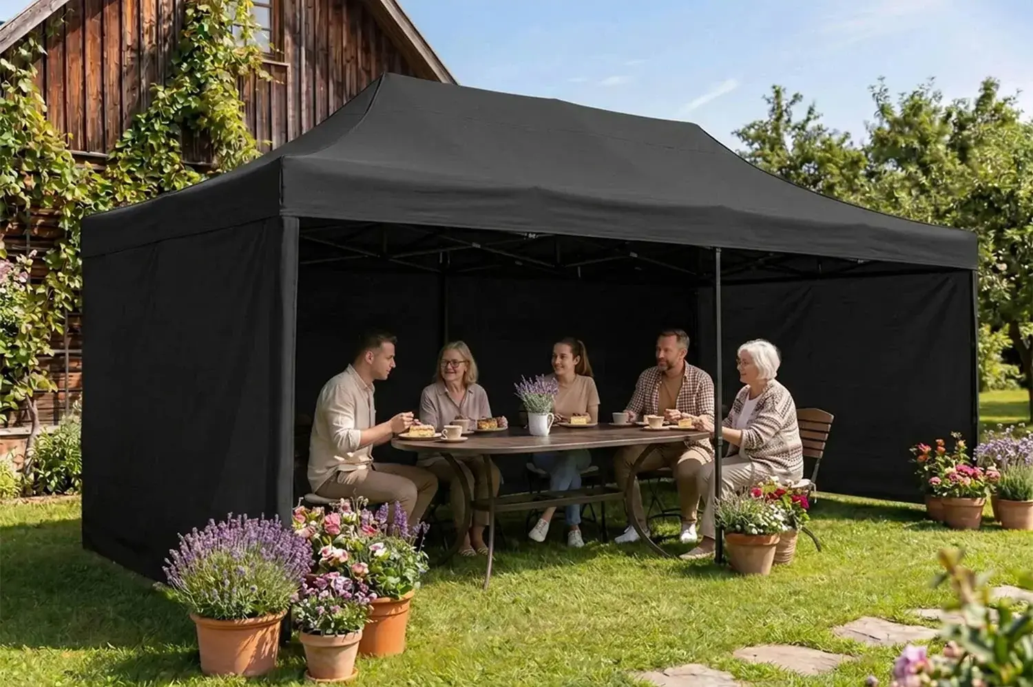 Pavilion de gradina Plonos 430100 (Black) - 10