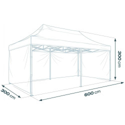 Pavilion de gradina Plonos 430101 (White) Thumb