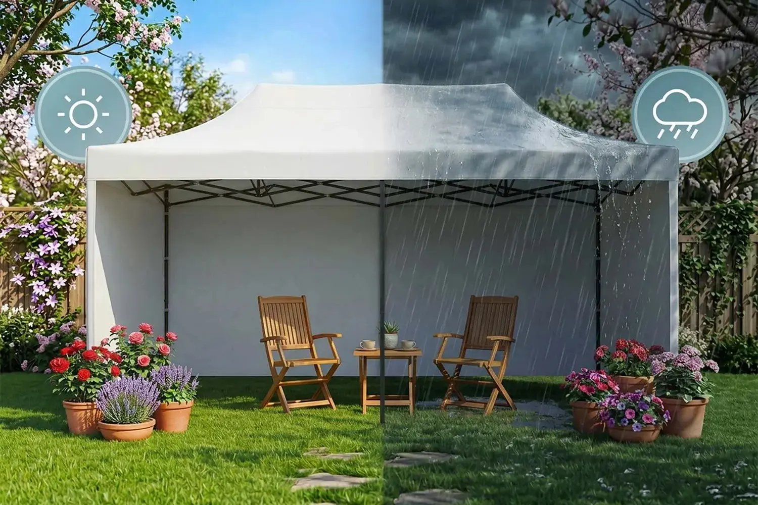 Pavilion de gradina Plonos 430101 (White) - 13