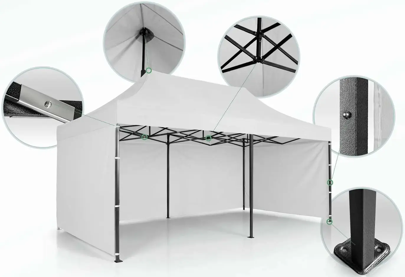 Pavilion de gradina Plonos 430101 (White) - 7