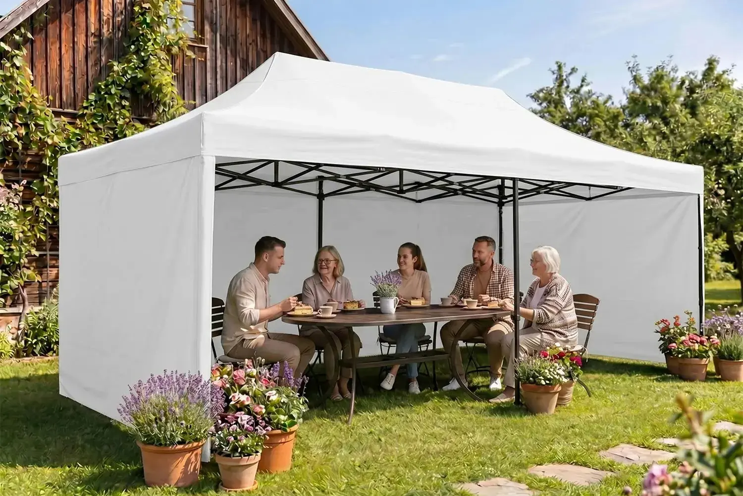 Pavilion de gradina Plonos 430101 (White) - 10