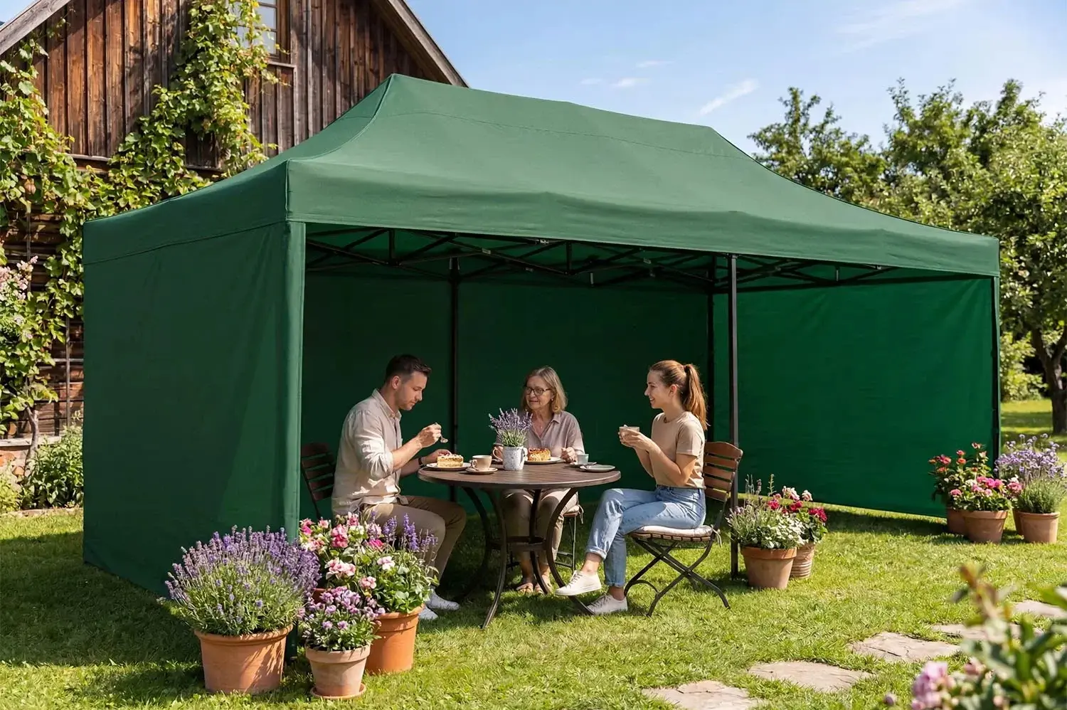 Pavilion de gradina Plonos 430102 (Green) - 12