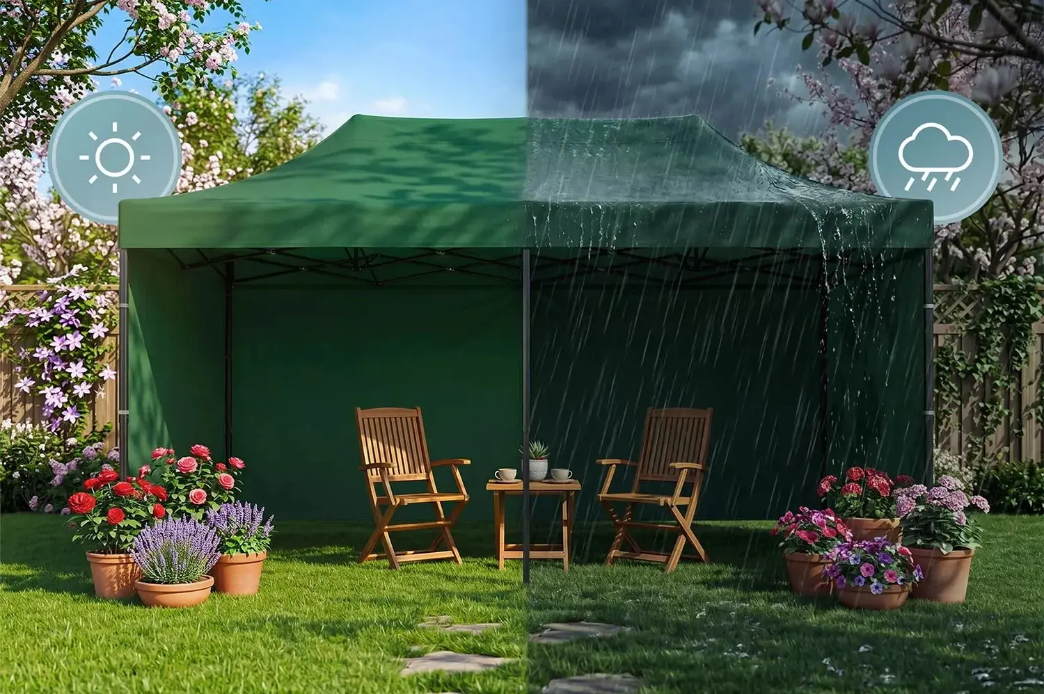 Pavilion de gradina Plonos 430102 (Green) - 14