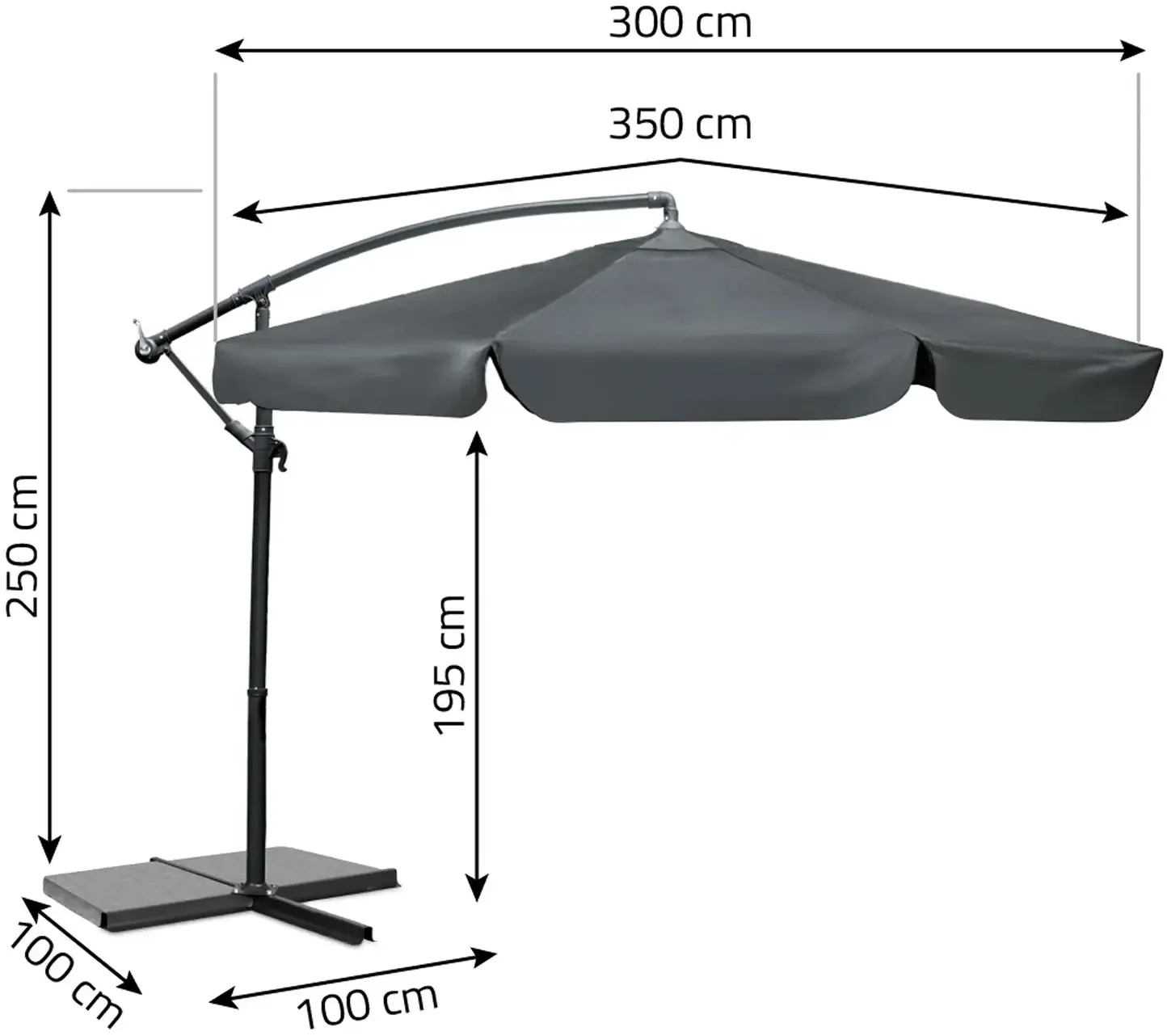 Зонт от солнца Plonos PL-880 488000 (Dark Grey) - 2